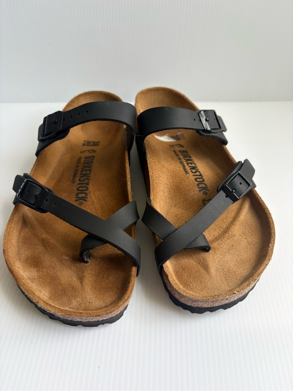 Birkenstock Mayari Black Womens US7/ Leather EUC